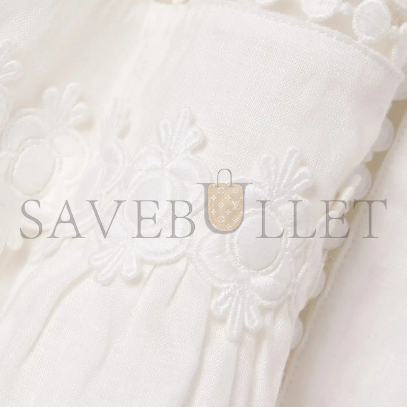 ZIMMERMANN DEVI SPLICED BILLOW LINEN MINI DRESS 7049DSS231IVORY